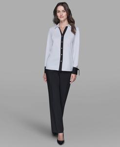Женская блузка с контрастным воротником KARL LAGERFELD PARIS, Soft White/black