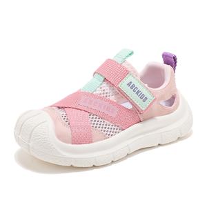 Сандалии детские, легкие, амортизирующие, с низким верхом, дышащие и износостойкие ABC KIDS, розовый/зеленый