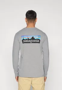 Футболка с длинными рукавами с логотипом p6 и надписью «ответственность». Patagonia, Gravel Heather