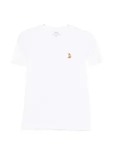 Вышитая футболка Maison Kitsuné, белый