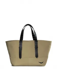 Сумка-тоут из канваса Zadig&Voltaire, бежевый