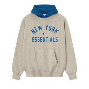 Худи Fear of God Essentials Mets Sport Hoodie, Heather Stone/Blue Sapphire