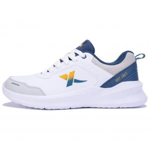 XTEP Дышащие и легкие низкие кроссовки для бега мужские бело-сине-серые New White/Persian Blue/Dove Gray, цвет New White/Persian Blue/Dove Gray