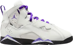 Кроссовки Jordan True Flight PS 'Base Grey Purple Venom', серый