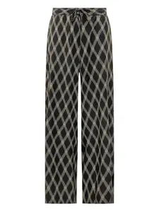 Брюки с ромбовидным узором и завязками Pierre-Louis Mascia, черный