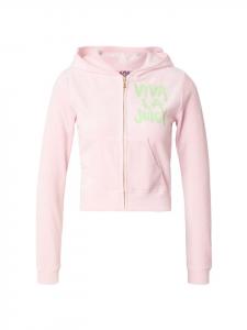 Худи на молнии Juicy Couture сочного розового цвета