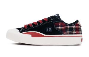 Холщовые кеды унисекс с низким верхом, красный/черный в клетку Sew By Sou