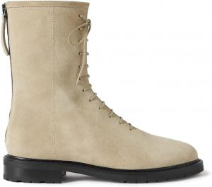 Женские классические ботильоны FOWT с круглым носком, низким массивным каблуком, платформой, замшевые однотонные, с шнуровкой спереди и молнией сзади, короткие ботинки, осенние, унисекс, для школы и улицы, размеры 4-16 США, Beige