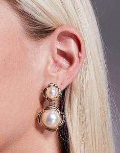 Серьги в винтажном стиле с жемчугом из золота True Decadence