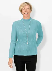 Классический свитер с воротником стойкой "Пуловер" Classic, цвет Aquamarin