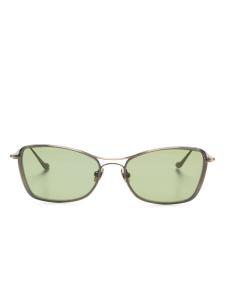 Matsuda солнцезащитные очки в прямоугольной оправе, коричневый