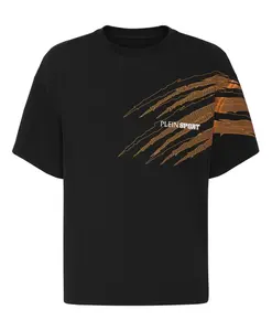 Футболка с круглым вырезом, ss scratch Plein Sport, черный