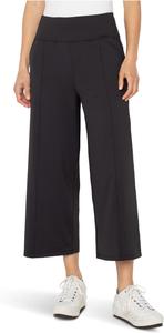 Брюки Liverpool Los Angeles Mid-Rise Crop Wide Leg Tech Pants, черный