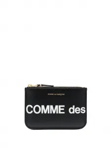 Клатч на молнии с логотипом Comme Des Garçons Wallet, черный