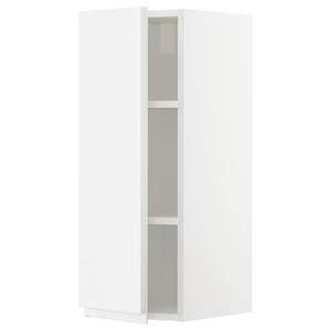 Настенный шкаф с полкой, белый/Voxtorp глянцевый белый, 30x80 см IKEA Metod