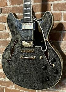Электрогитара D'Angelico Excel EX-DC Semi-Hollow with Stop-Bar Tailpiece, Black Dog, Support Small Biz!