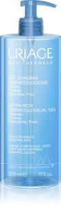 Очищающий гель для лица и тела Uriage Hygiène Extra-Rich Dermatological Gel, 500 ml