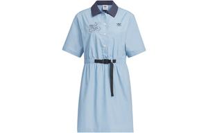 Adidas Originals Женские шорты-платье с рукавами, цвет Blue