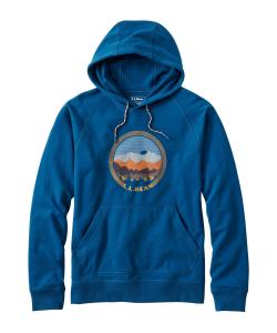 Толстовка, худи L.L.Bean Comfort Camp, с графическим принтом, стандартный американский крой.