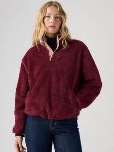 Gemma 1/4 Zip Sherpa Fleece Levi's, Burgundy