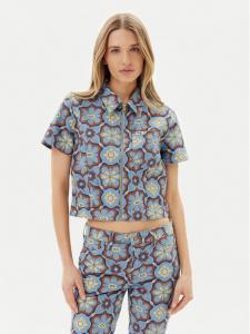 Облегающая джинсовая рубашка 112362607 Wrangler, синий