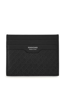 Ferragamo картхолдер с монограммой, черный