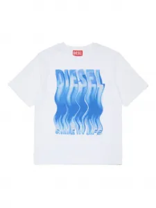 Футболка Twiggily Over с графичным принтом Diesel Kids, белый