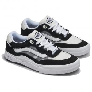Вэнс Унисекс Черно-Белые Кроссовки для Скейтбординга Wayvee с Амортизацией, Износостойкие, Дышащие, Низкие