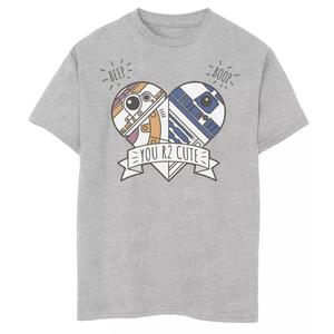 Футболка с милым сердечком «Дроиды» для мальчиков 8–20 лет «Звездные войны» Valentine You R2 Star Wars