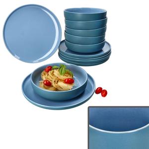 Сервиз Ritzenhoff, 12 предметов, керамическая тарелка Jasper синего цвета, обеденная тарелка, суповая тарелка Ritzenhoff & Breker