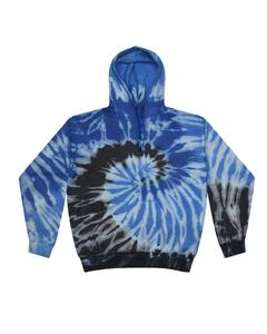Мужская флисовая толстовка с капюшоном Tie-Dyed Cloud Colortone, цвет blue ocean