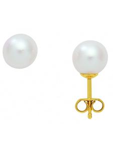 Adeliás Женские золотые серьги-гвоздики 333 с пресноводным культивированным жемчугом в золоте