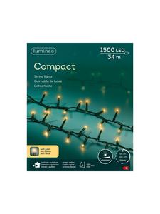 Lumineo Компактная гирлянда из 1500 светодиодов, 34 м, зеленый кабель цвета "мягкое золото"