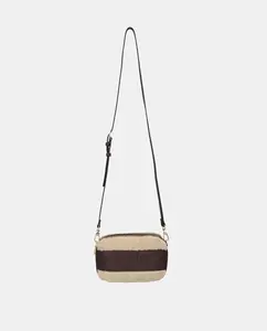 Мини-сумка через плечо с овечьим мехом Liujo, темно-коричневый