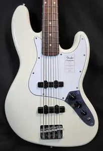 Бас-гитара Fender Standard Jazz, гриф из лавра, белая накладка, Olympic White 2025