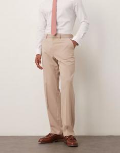 Прямые брюки бежевого цвета Asos Design