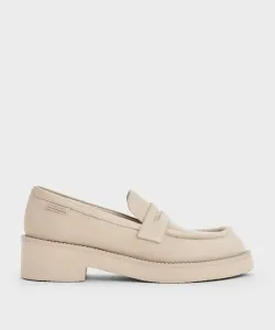 Лоферы с толстой подошвой Charles & Keith, цвет Beige