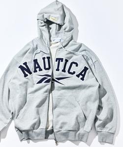 Толстовка на молнии с двойным логотипом и аркой, модель 25AW Nautica, цвет Gray