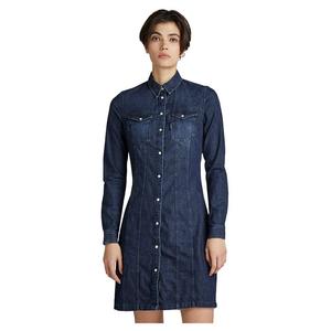 Платье G-Star Tacoma Slim Flare Long Sleeve, синий