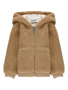 Бомбер на молнии Moschino Kids, коричневый