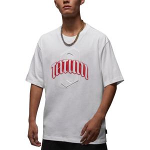 Jordan Футболка Tatum мужская белый/университетский red