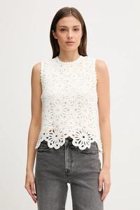 Хлопковая блузка Pedro Del Hierro, бежевый