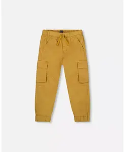 Брюки-карго из твила для малышей, цвет охра - для малышей|детей Deux par Deux, желтый