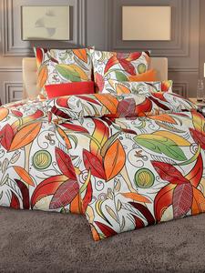 Постельное белье с белым и оранжевым принтом WITT WEIDEN, 155 x 220 + 80 x 80 см