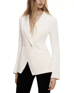 Двубортный пиджак-манишка Рики Veronica Beard, белый