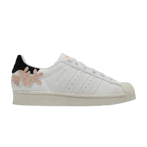 Кроссовки adidas Wmns Superstar 'Floral Patches - White Flash Orange', белый