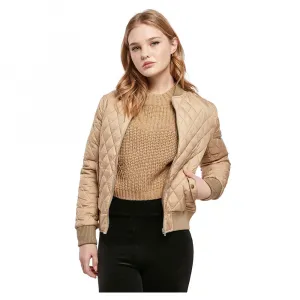 Куртка Urban Classics Diamond Quilt Nylon padded, бежевый