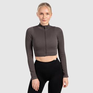 SMILODOX Женская тренировочная куртка компрессионная куртка Зея тёмно-серая