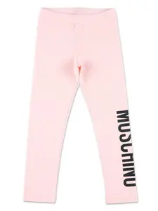 Легинсы с логотипом Moschino Kids, розовый