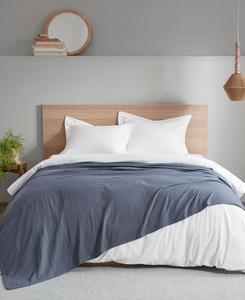 Марлевое одеяло, размер King Madison Park, синий